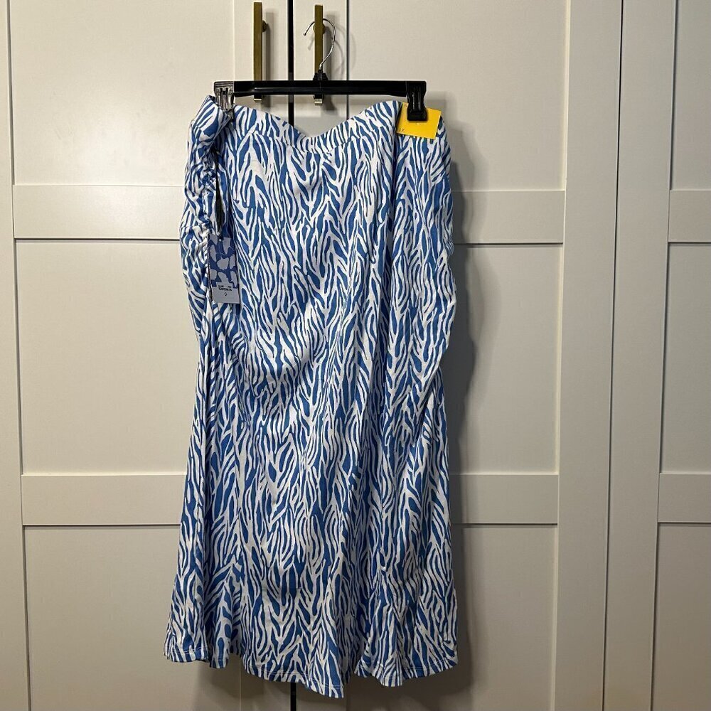 DVF for Target Women's A-Line Sea Twig Blue Midi Knit Skirt Size 1X NWT - Picture 3 of 7
